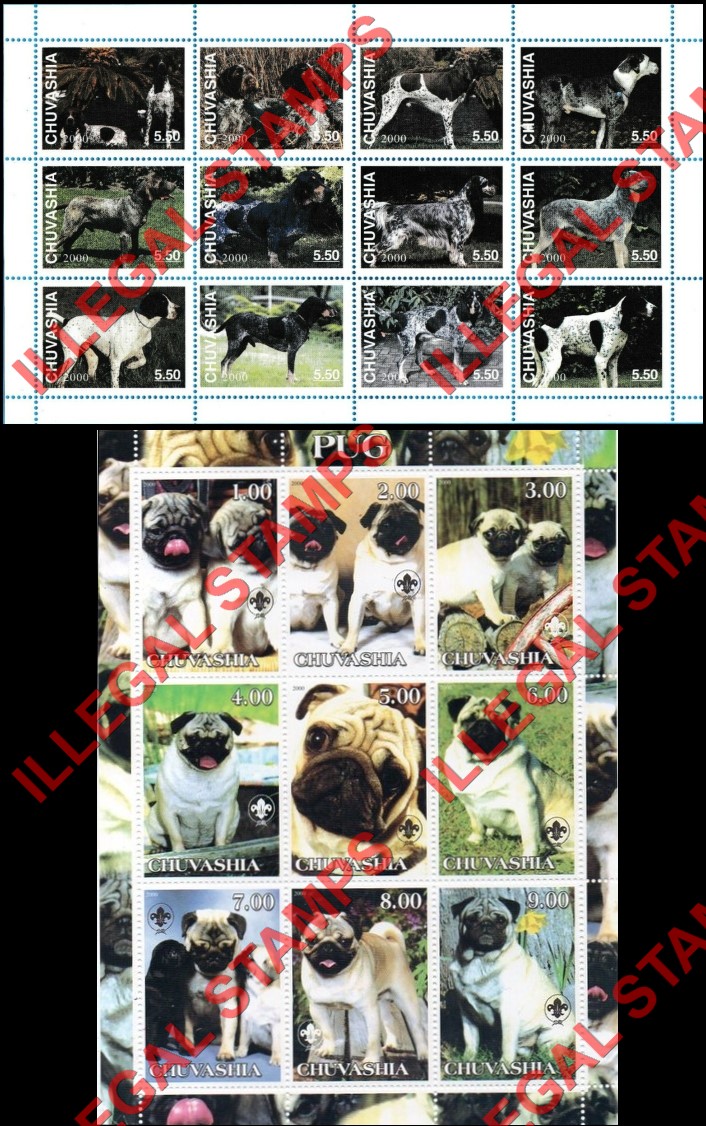 Republic of Chuvashia 2000 Illegal Stamps Republic of Chuvashia 2000 Illegal Stamps