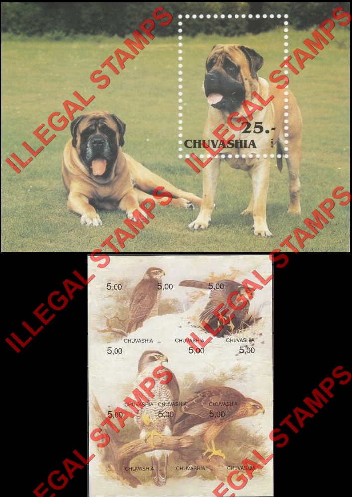 Republic of Chuvashia 2001 Illegal Stamps Republic of Chuvashia 2001 Illegal Stamps