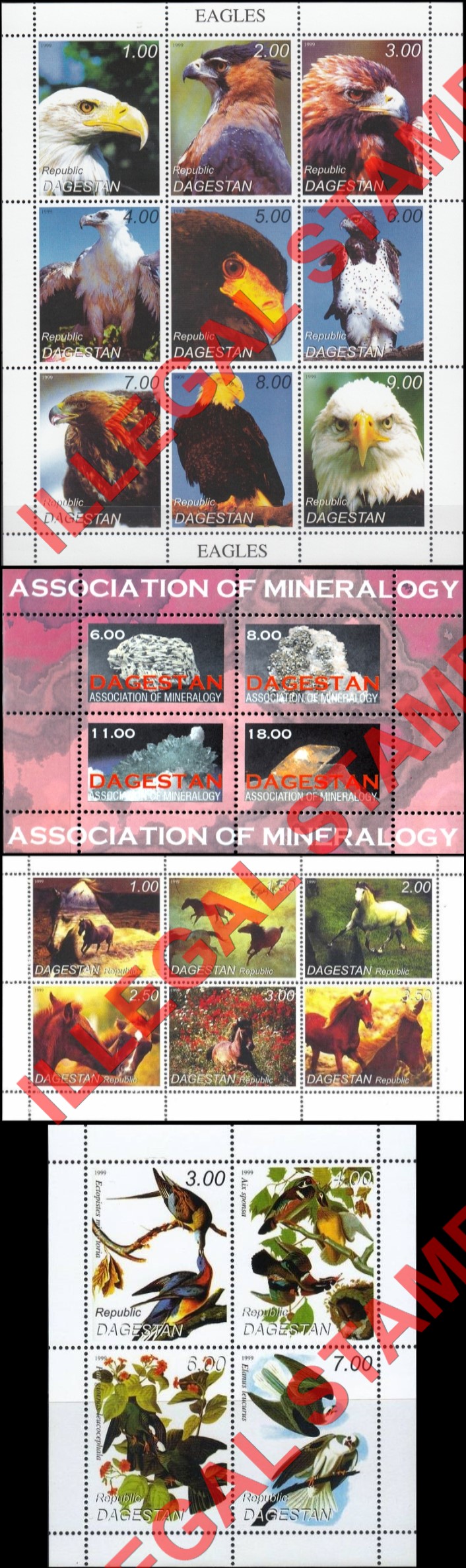 Republic of Dagestan 1999 Illegal Stamps (Part 1) Republic of Dagestan 1999 Illegal Stamps (Part 1)