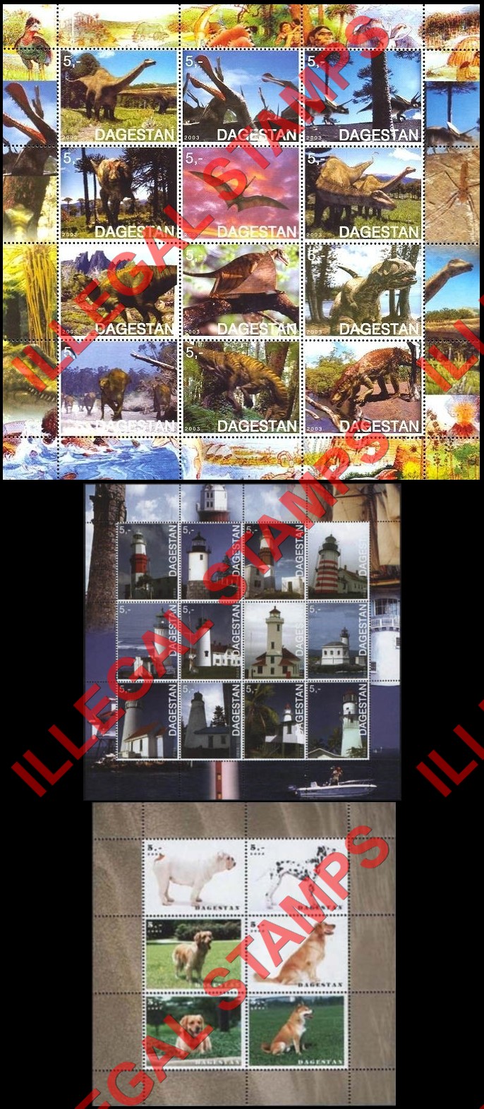 Republic of Dagestan 2003 Illegal Stamps Republic of Dagestan 2003 Illegal Stamps