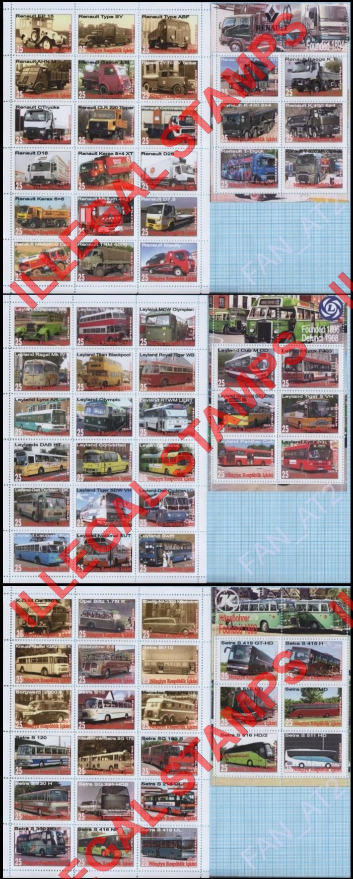 Republic of Ichkeria 2019 Illegal Stamps Republic of Ichkeria 2019 Illegal Stamps