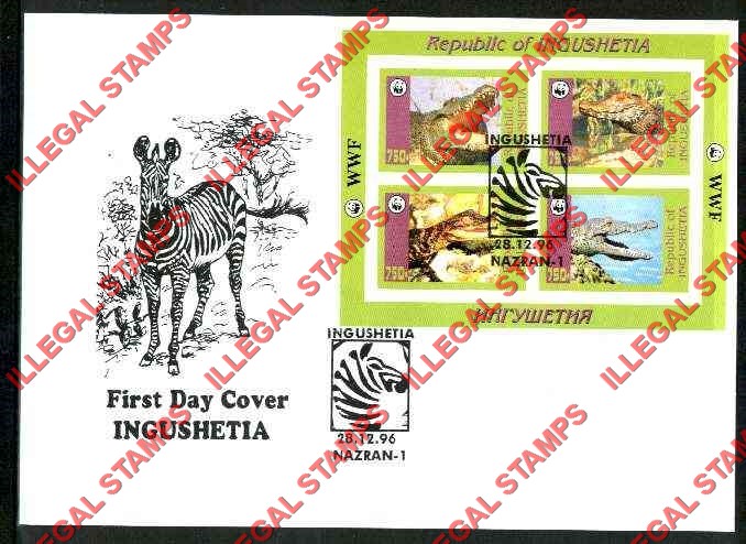 Republic of Ingushetia (Ingushia) 1996 WWF Illegal Stamp First Day Cover Republic of Ingushetia (Ingushia) 1996 WWF Illegal Stamp First Day Cover