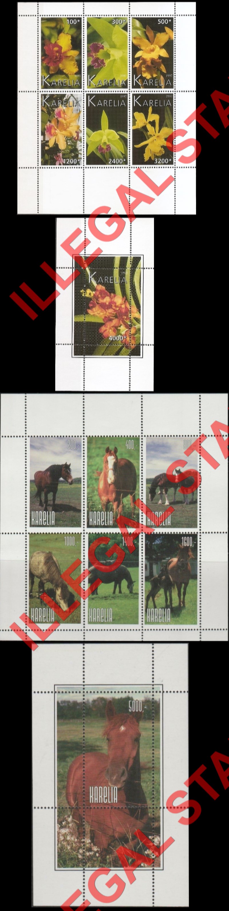 Republic of Karelia 1997 Illegal Stamps (Part 1) Republic of Karelia 1997 Illegal Stamps Part 1)