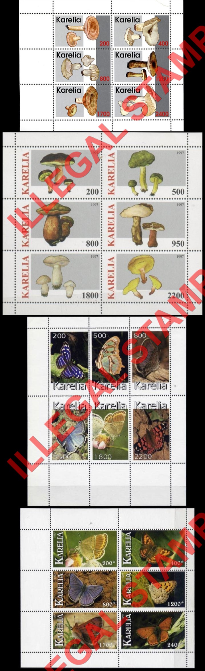 Republic of Karelia 1997 Illegal Stamps (Part 2) Republic of Karelia 1997 Illegal Stamps Part 2)