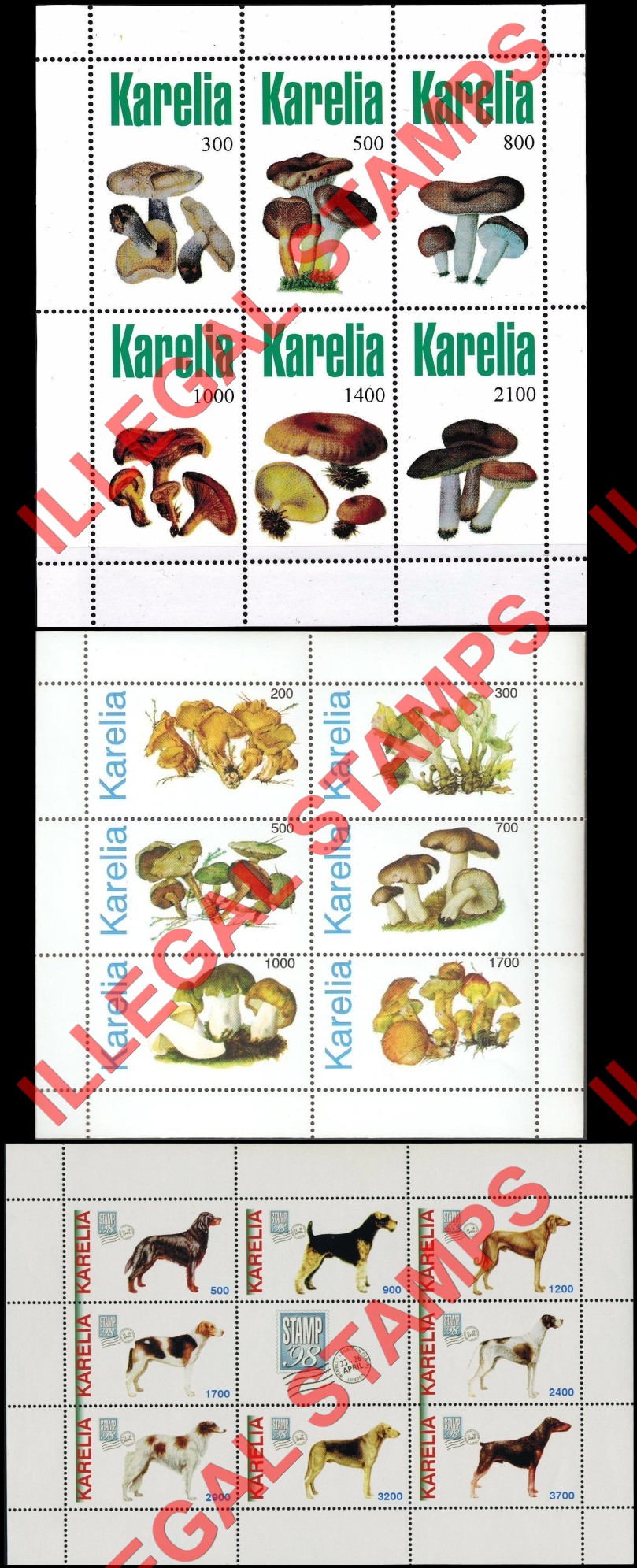 Republic of Karelia 1998 Illegal Stamps (Part 2) Republic of Karelia 1998 Illegal Stamps Part 2)