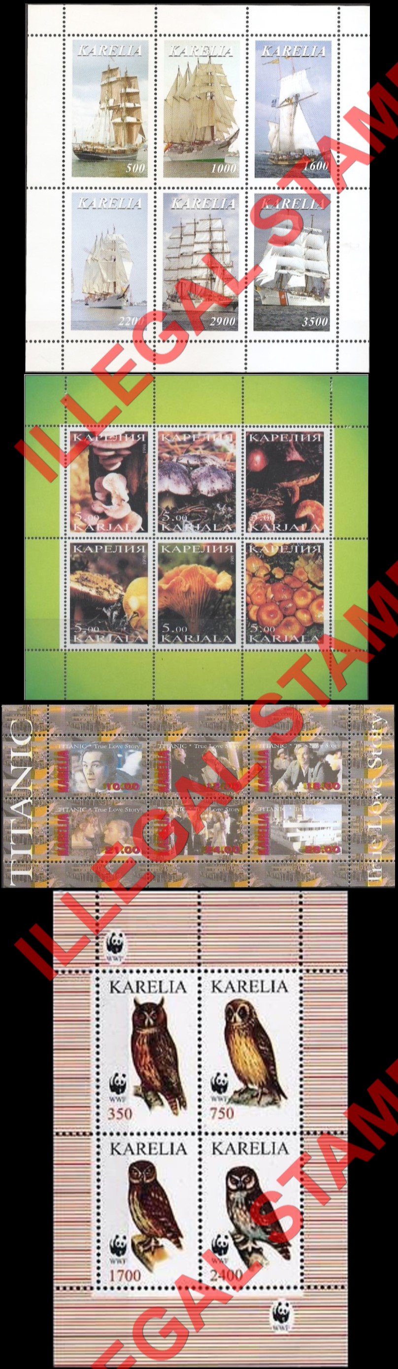 Republic of Karelia 1998 Illegal Stamps (Part 3) Republic of Karelia 1998 Illegal Stamps Part 3)