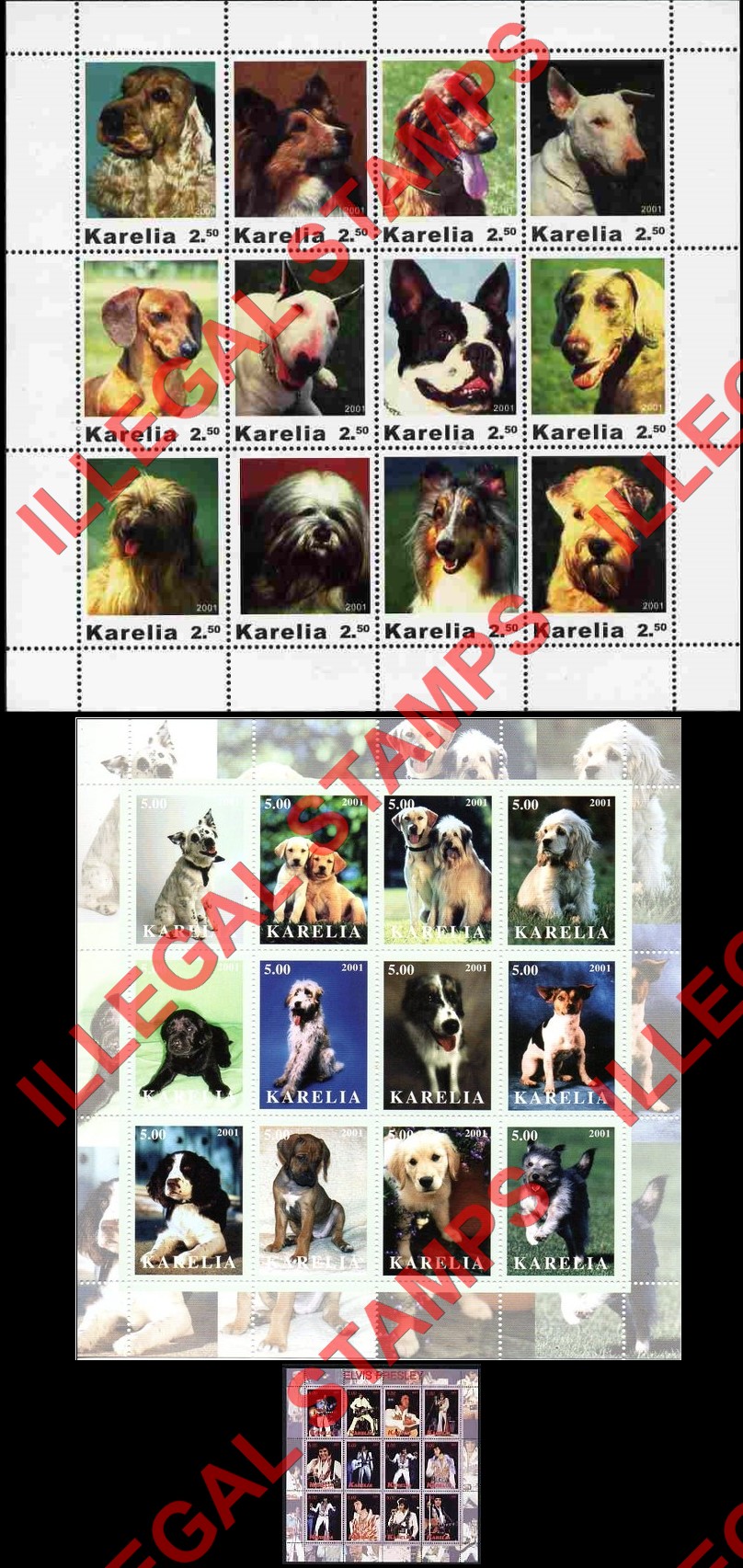 Republic of Karelia 2001 Illegal Stamps Republic of Karelia 2001 Illegal Stamps