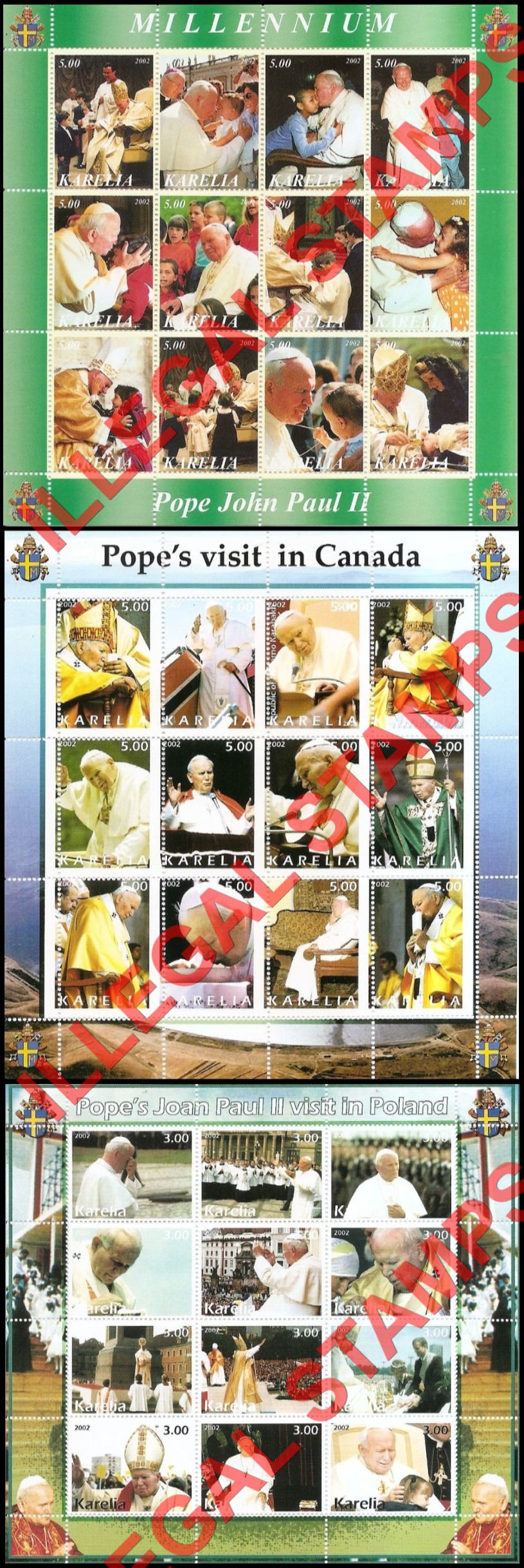 Republic of Karelia 2002 Illegal Stamps (Part 1) Republic of Karelia 2002 Illegal Stamps Part 1)