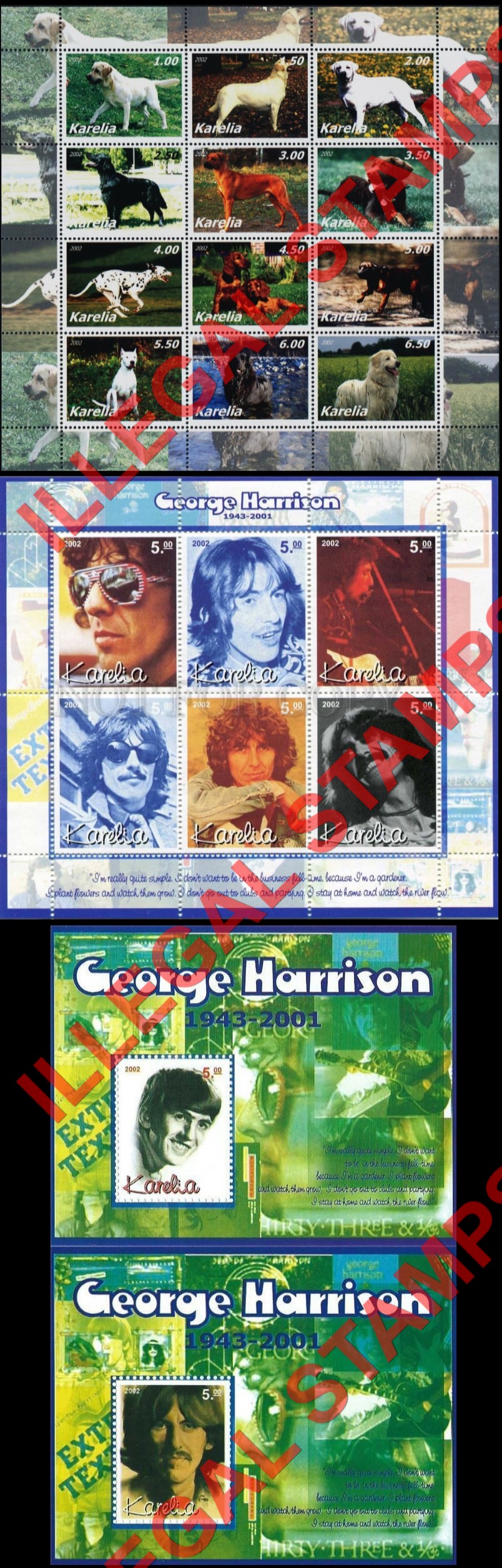 Republic of Karelia 2002 Illegal Stamps (Part 3) Republic of Karelia 2002 Illegal Stamps Part 3)
