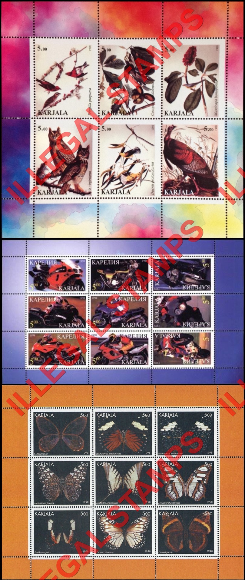 Karjala 1998 Illegal Stamps (Part 1) Karjala 1998 Illegal Stamps (Part 1)