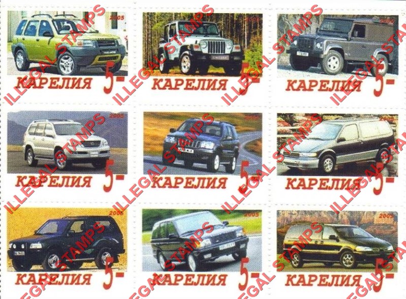 Karjala 2005 Illegal Stamps Karjala 2005 Illegal Stamps