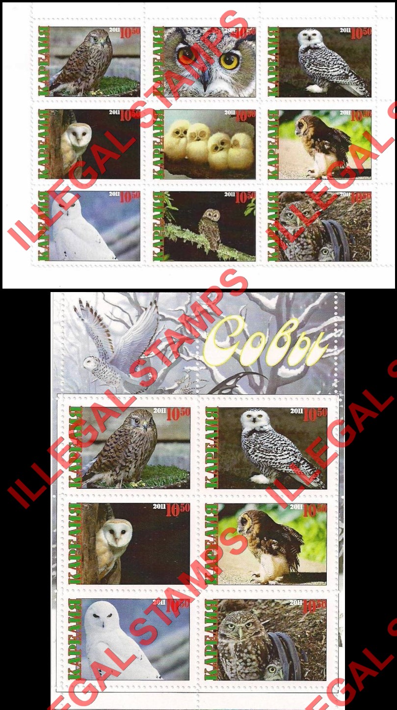 Karjala 2011 Illegal Stamps Karjala 2011 Illegal Stamps