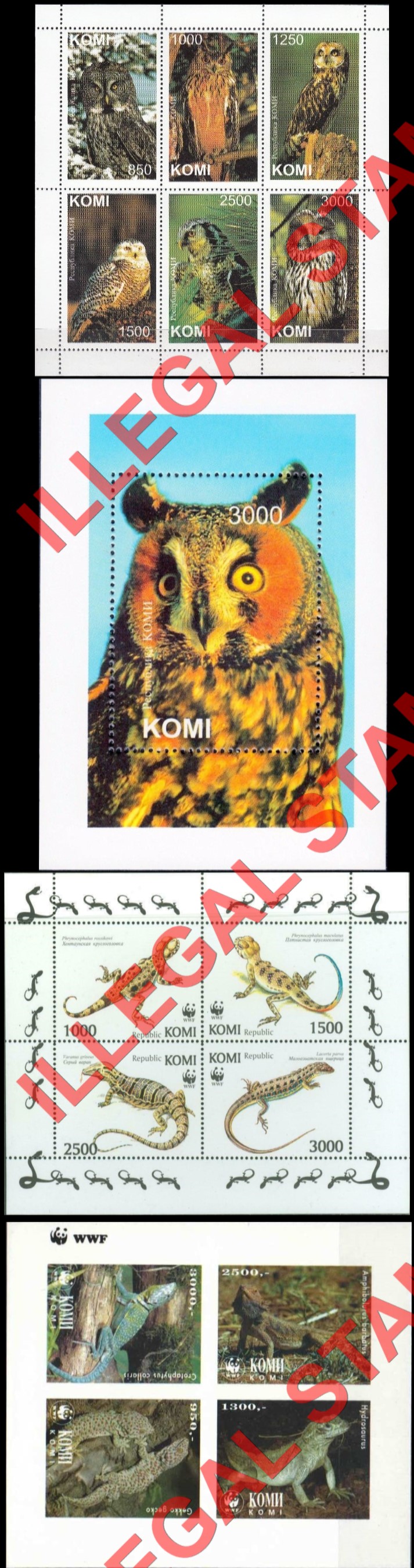 Komi Republic 1997 Counterfeit Illegal Stamps (Part 2) Komi Republic 1997 Counterfeit Illegal Stamps (Part 2)