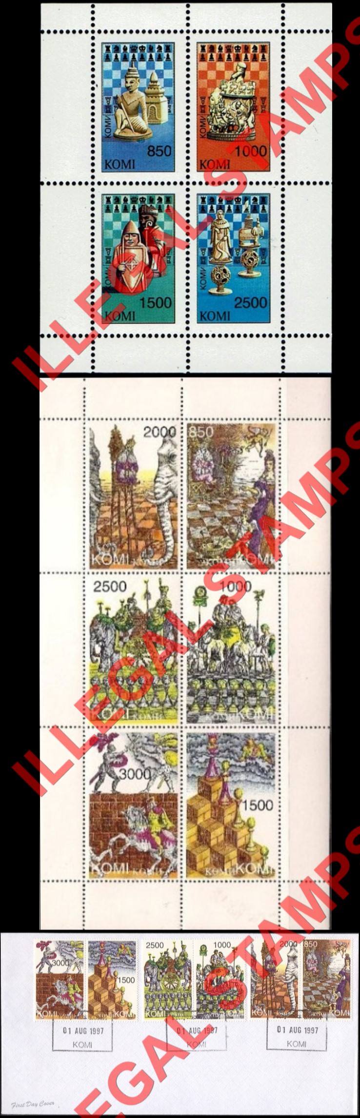 Komi Republic 1997 Counterfeit Illegal Stamps (Part 3) Komi Republic 1997 Counterfeit Illegal Stamps (Part 3)