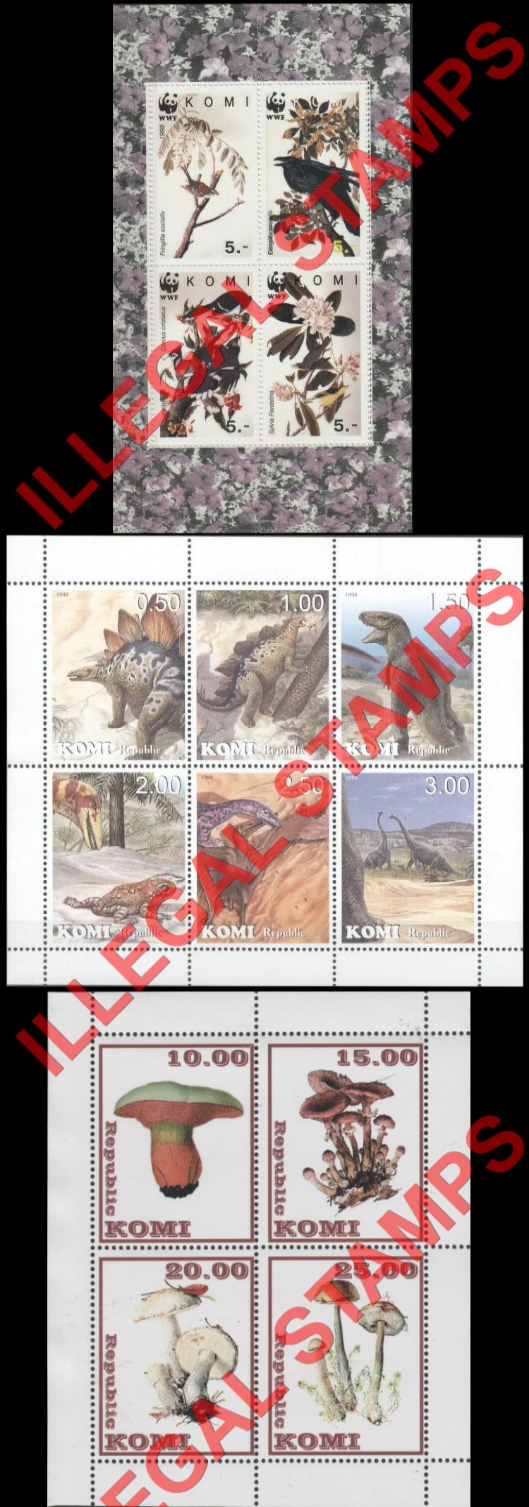Komi Republic 1998 Counterfeit Illegal Stamps (Part 2) Komi Republic 1998 Counterfeit Illegal Stamps (Part 2)