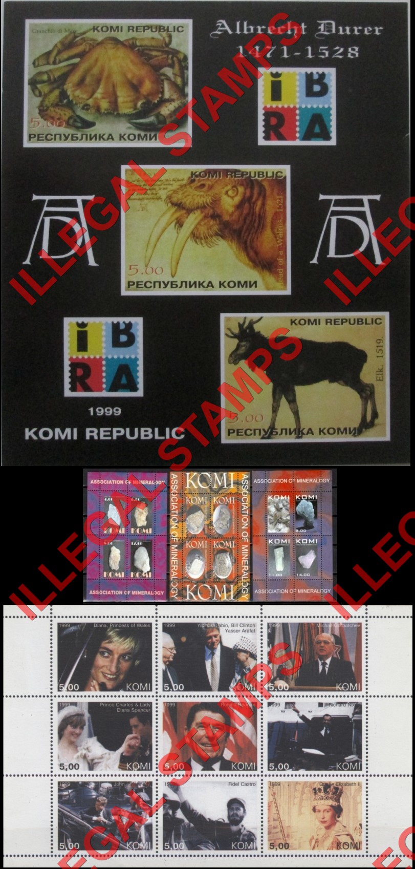 Komi Republic 1999 Counterfeit Illegal Stamps (Part 1) Komi Republic 1999 Counterfeit Illegal Stamps (Part 1)