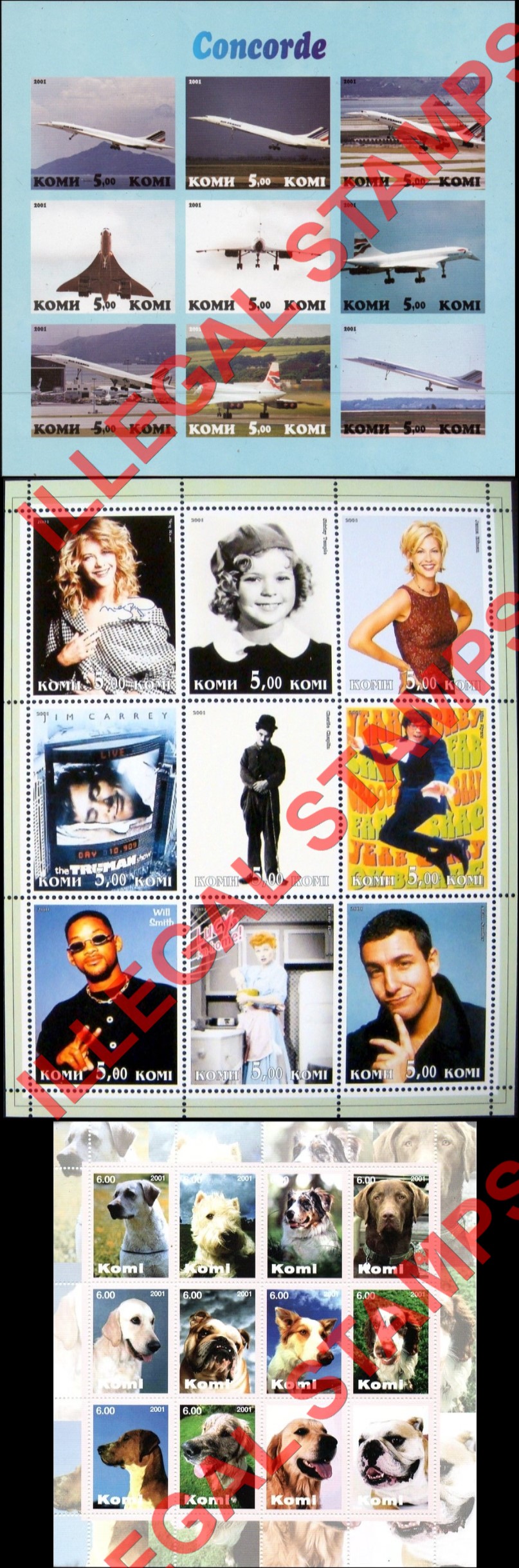 Komi Republic 2001 Counterfeit Illegal Stamps (Part 1) Komi Republic 2001 Counterfeit Illegal Stamps (Part 1)