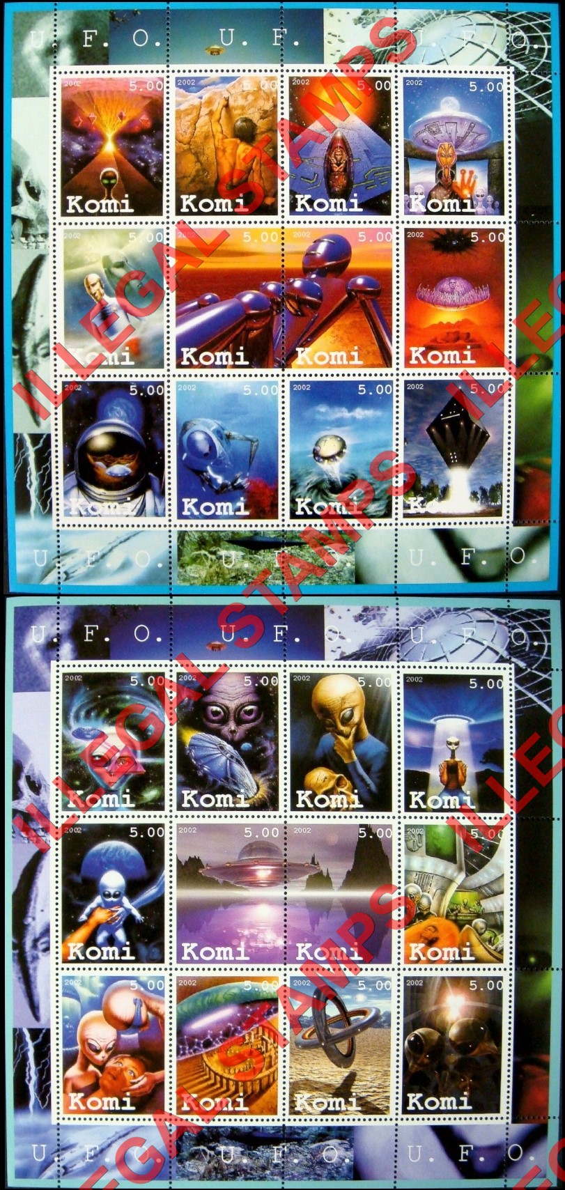 Komi Republic 2002 Counterfeit Illegal Stamps (Part 1) Komi Republic 2002 Counterfeit Illegal Stamps (Part 1)