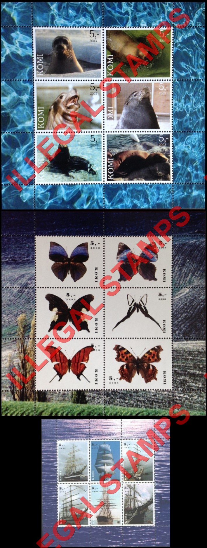 Komi Republic 2003 Counterfeit Illegal Stamps (Part 2) Komi Republic 2003 Counterfeit Illegal Stamps (Part 2)