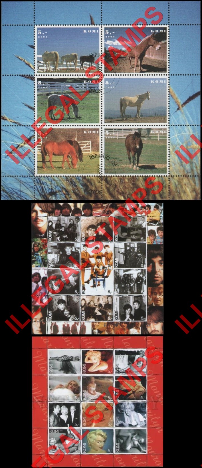 Komi Republic 2003 Counterfeit Illegal Stamps (Part 3) Komi Republic 2003 Counterfeit Illegal Stamps (Part 3)
