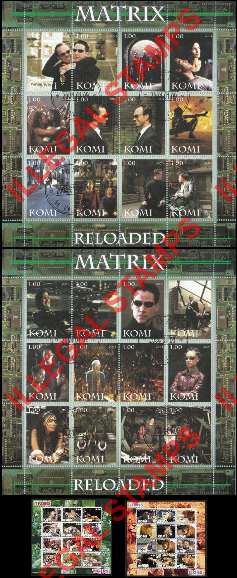 Komi Republic 2004 Counterfeit Illegal Stamps (Part 1) Komi Republic 2004 Counterfeit Illegal Stamps (Part 1)