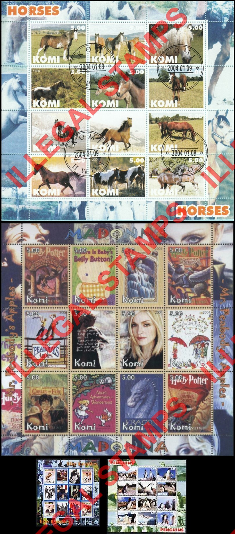 Komi Republic 2004 Counterfeit Illegal Stamps (Part 2) Komi Republic 2004 Counterfeit Illegal Stamps (Part 2)