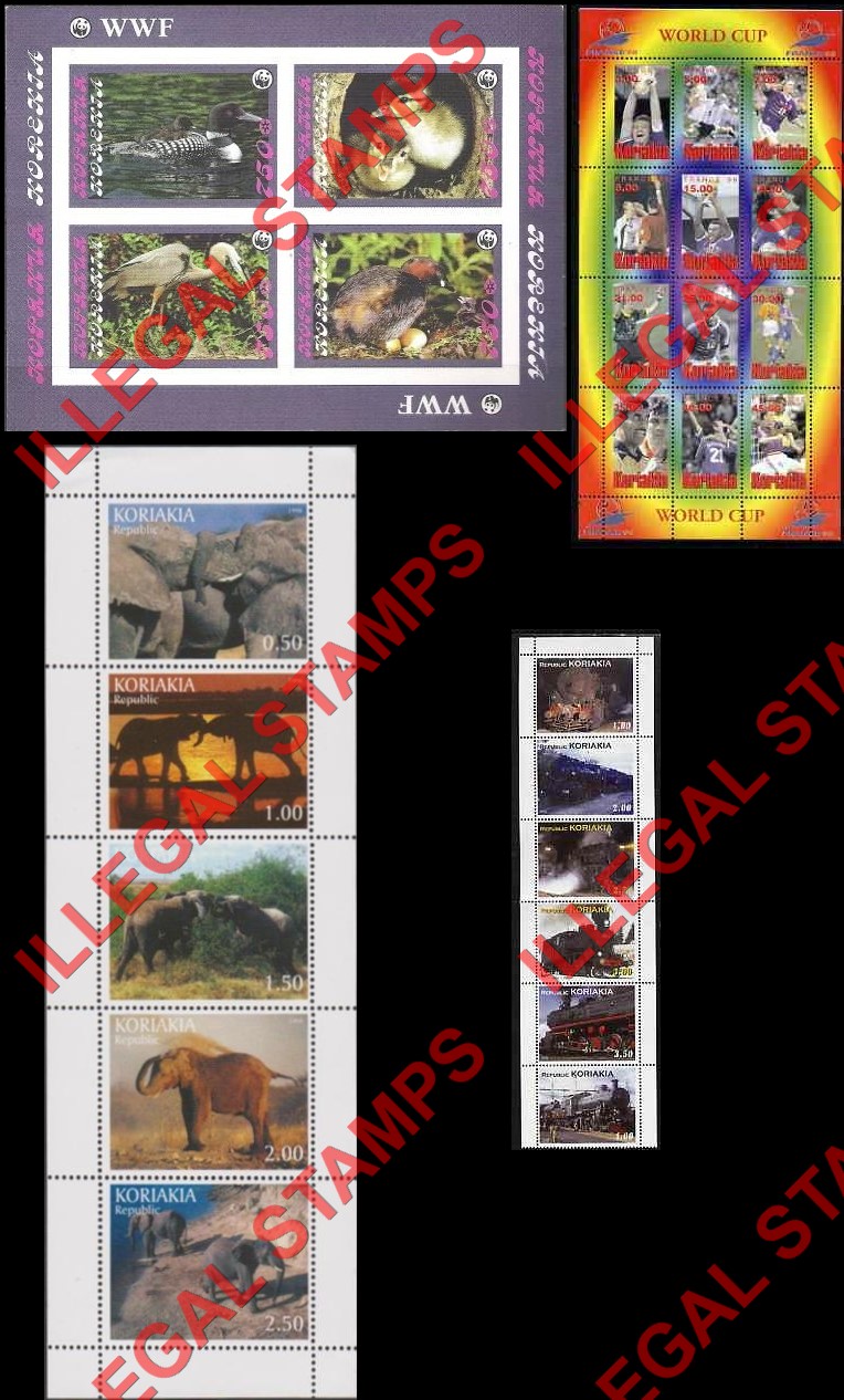 Autonomous Region of Koriakia 1998 Illegal Stamps (Part 2) Autonomous Region of Koriakia 1998 Illegal Stamps (Part 2)