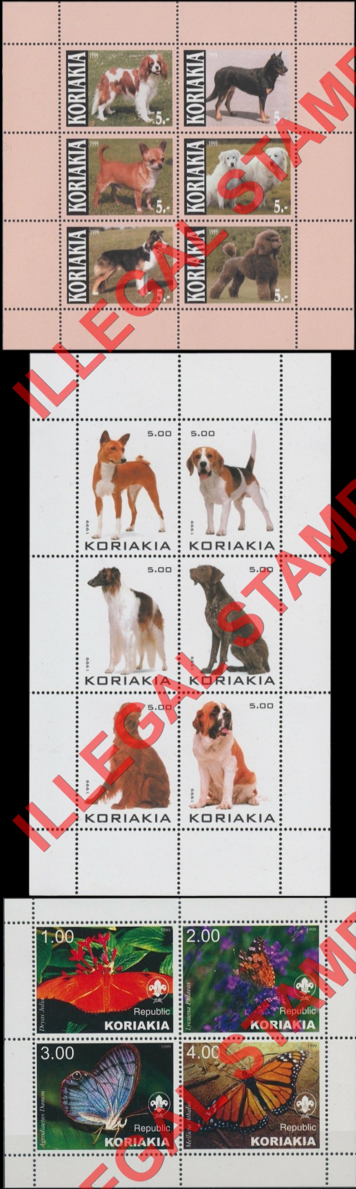 Autonomous Region of Koriakia 1999 Illegal Stamps (Part 1) Autonomous Region of Koriakia 1999 Illegal Stamps (Part 1)