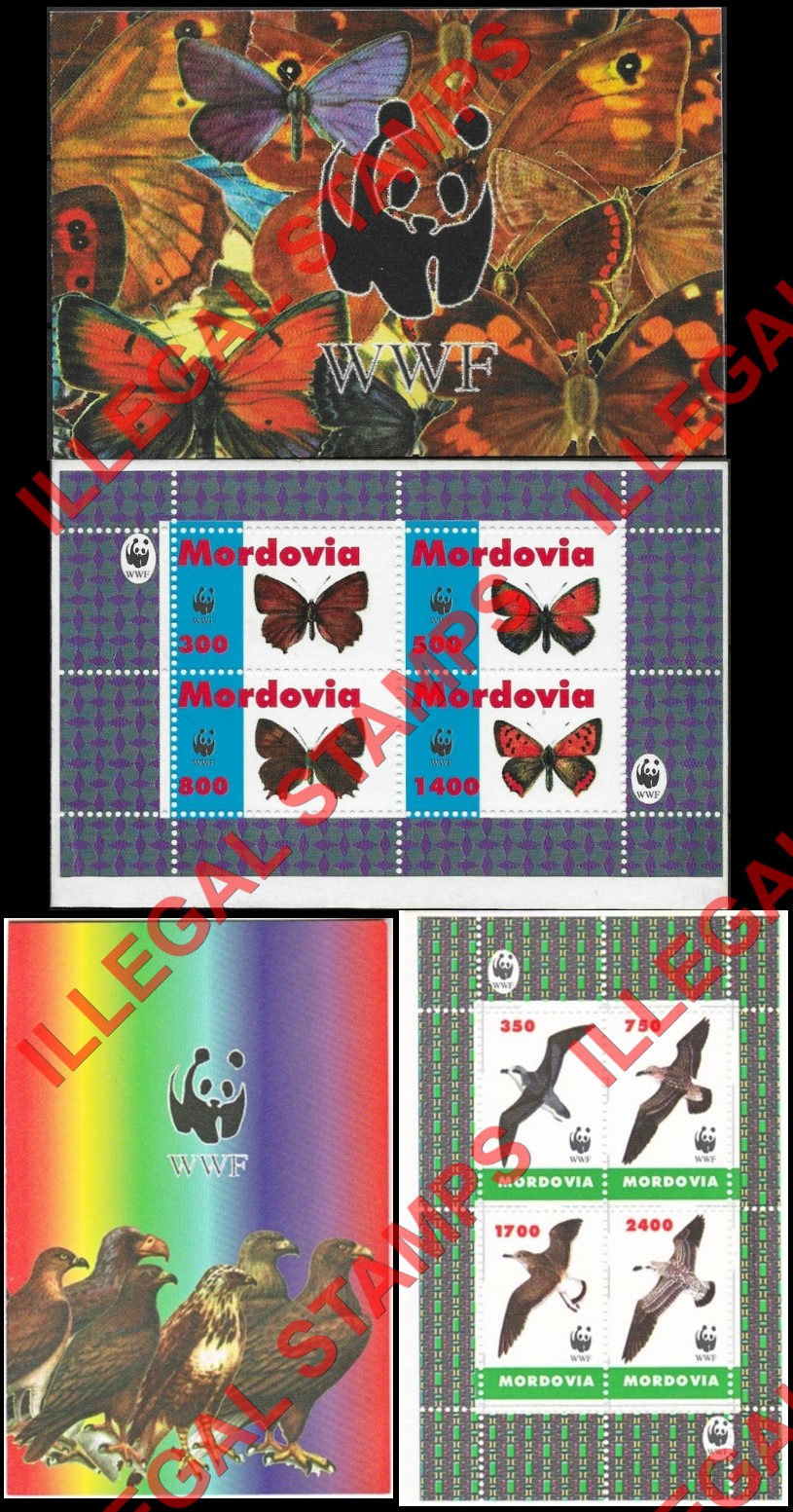 Republic of Mordovia 1996 Counterfeit Illegal Stamp Booklets Republic of Mordovia 1996 Counterfeit Illegal Stamp Booklets