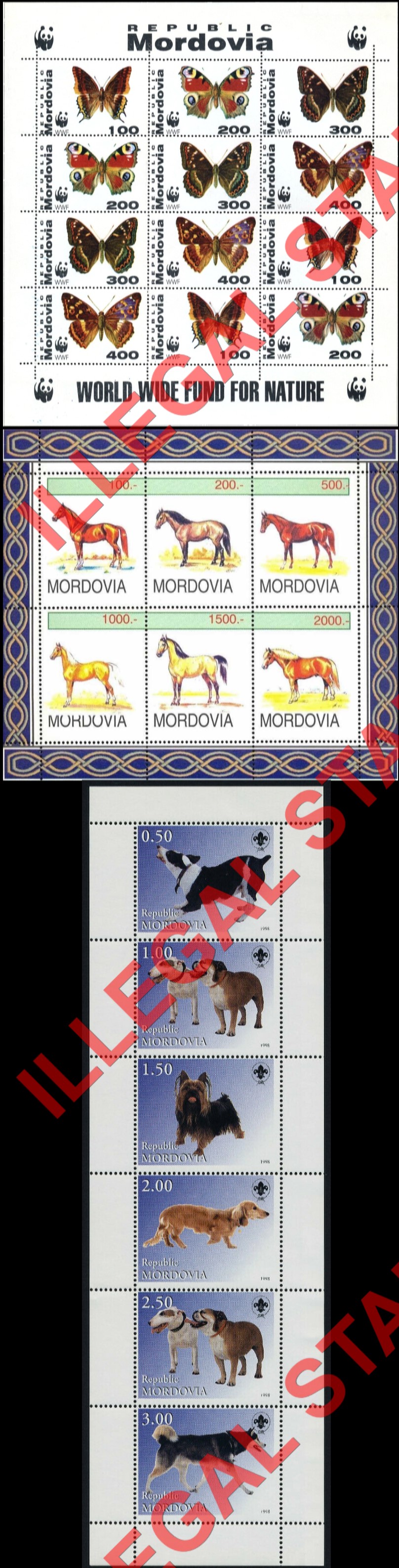 Republic of Mordovia 1998 Counterfeit Illegal Stamps (Part 1) Republic of Mordovia 1998 Counterfeit Illegal Stamps (Part 1)