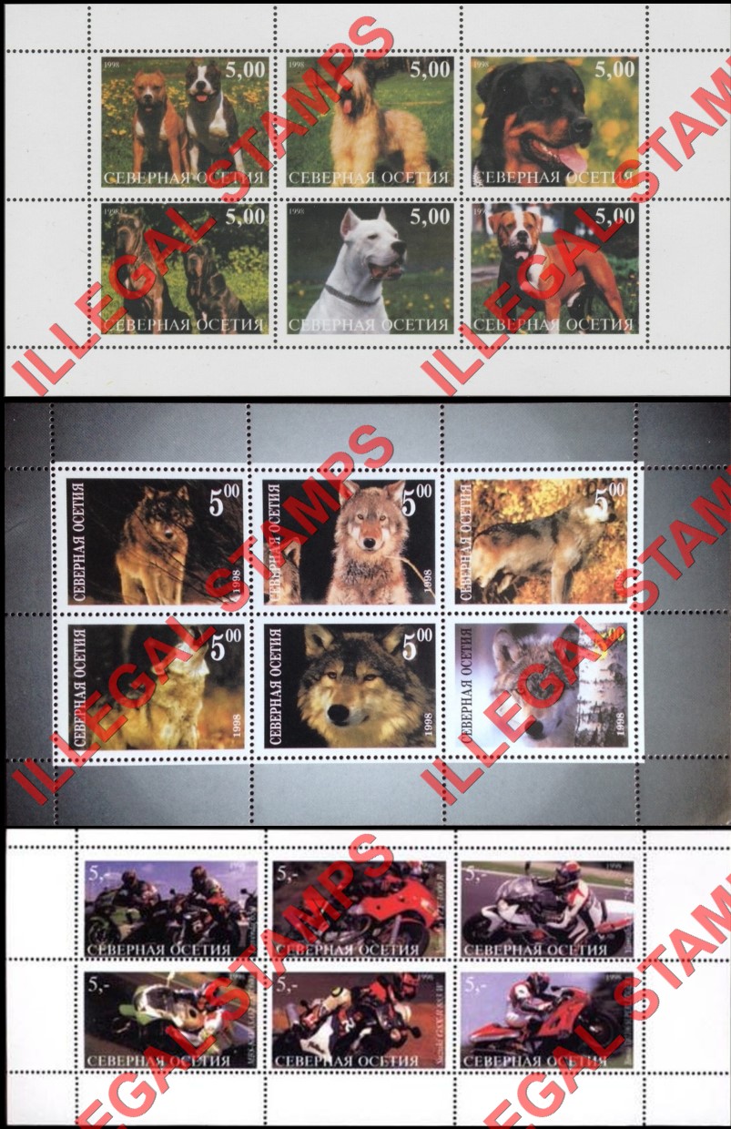 North Ossetia 1998 Counterfeit Illegal Stamps (Part 1) North Ossetia 1998 Counterfeit Illegal Stamps (Part 1)