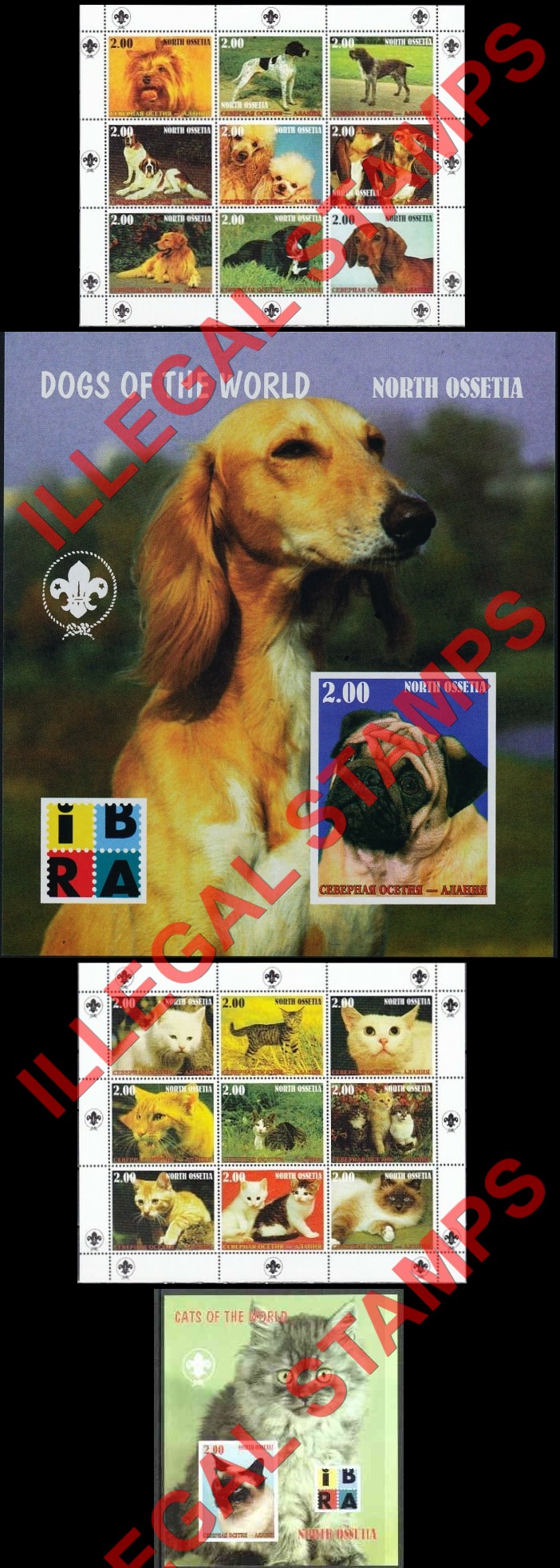 North Ossetia 1999 Counterfeit Illegal Stamps (Part 2) North Ossetia 1999 Counterfeit Illegal Stamps (Part 2)