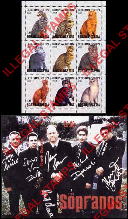 North Ossetia 2000 Counterfeit Illegal Stamps North Ossetia 2000 Counterfeit Illegal Stamps