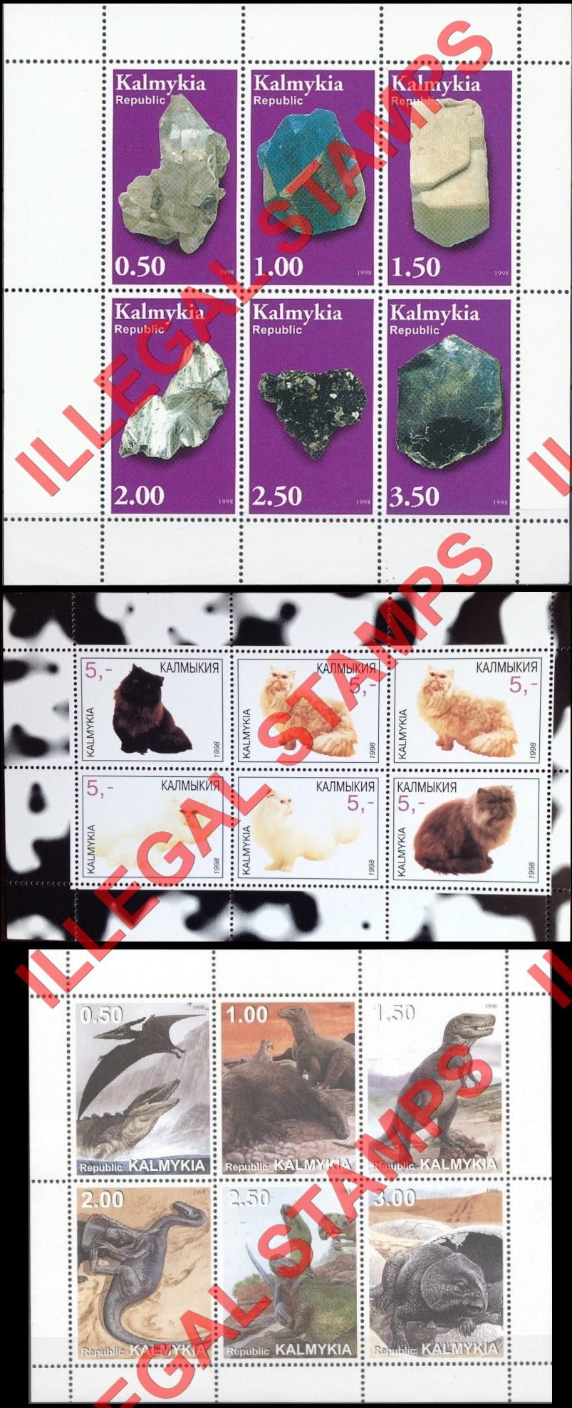 Republic of Kalmykia 1998 Illegal Stamps (Part 1) Republic of Kalmykia 1998 Illegal Stamps (Part 1)