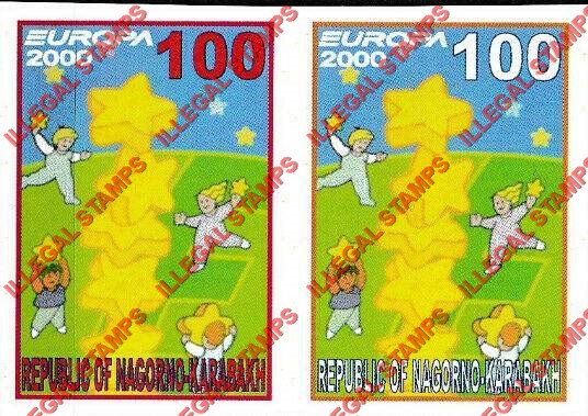 Republic of Mountainous Karabakh 2000 EUROPA Illegal Stamps Republic of Mountainous Karabakh 2000 EUROPA Illegal Stamps