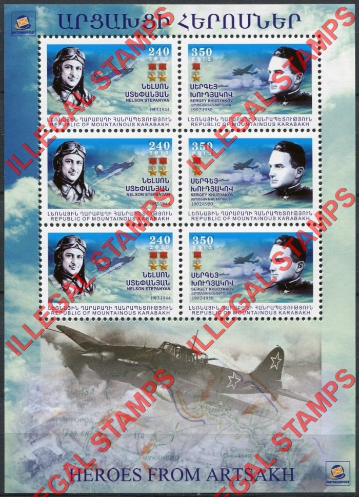 Republic of Mountainous Karabakh Illegal Stamps Republic of Mountainous Karabakh Illegal Stamps