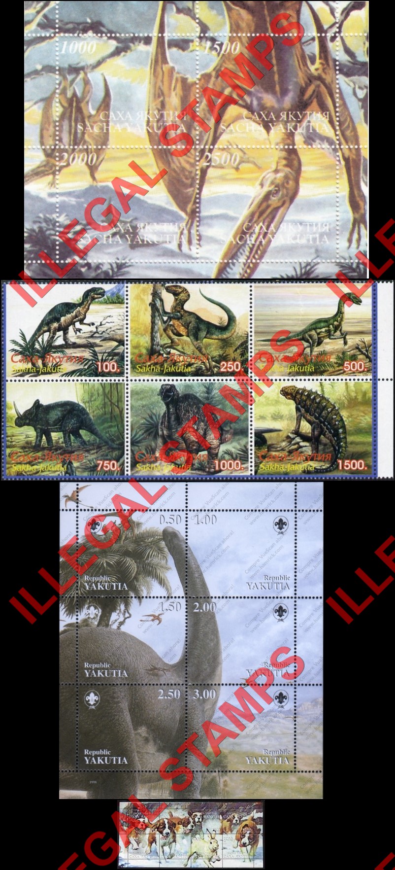 Republic of Sakha Yakutia 1998 Counterfeit Illegal Stamps (Part 2) Republic of Sakha Yakutia 1998 Counterfeit Illegal Stamps (Part 2)