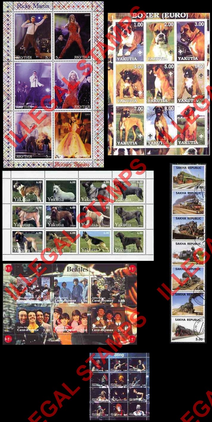 Republic of Sakha Yakutia 2000 Counterfeit Illegal Stamps (Part 1) Republic of Sakha Yakutia 2000 Counterfeit Illegal Stamps (Part 1)