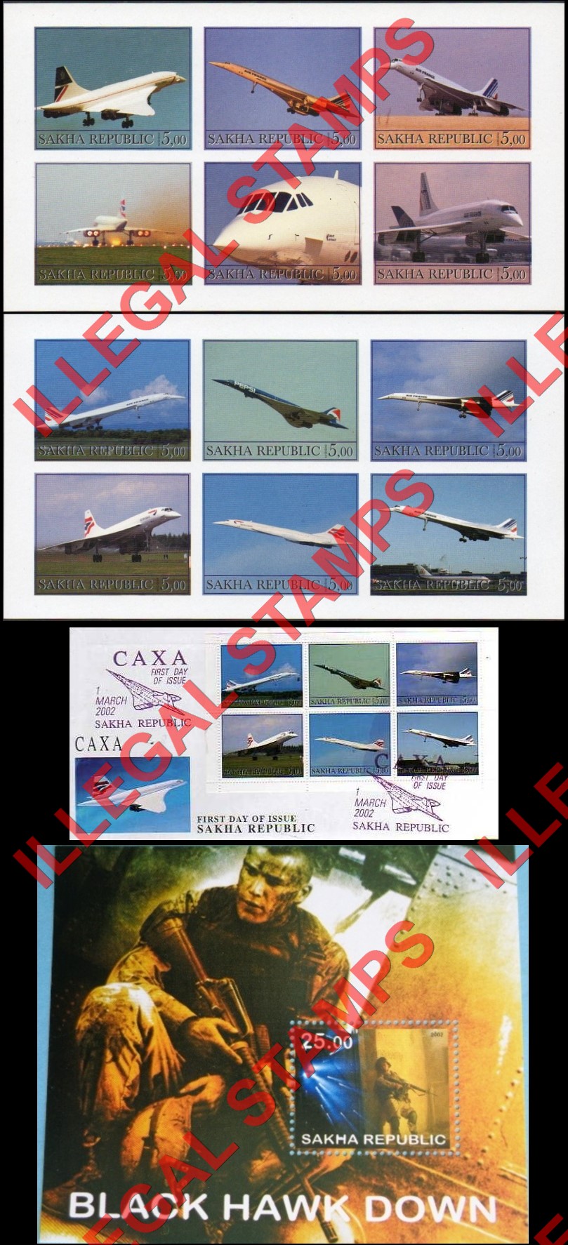 Republic of Sakha Yakutia 2002 Counterfeit Illegal Stamps Republic of Sakha Yakutia 2002 Counterfeit Illegal Stamps