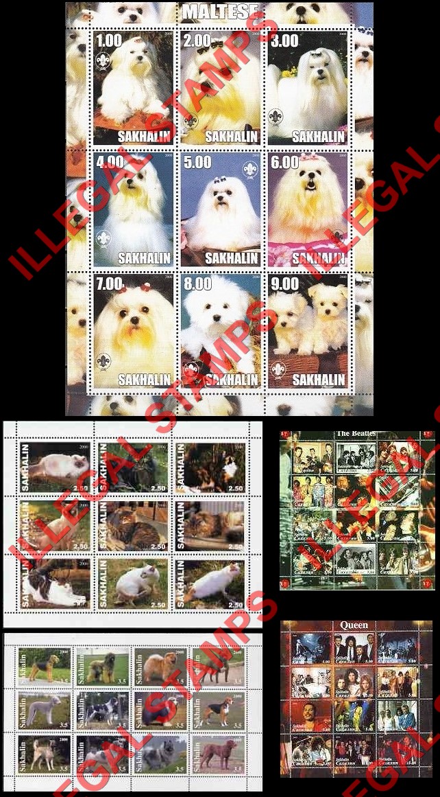 Sakhalin 2000 Counterfeit Illegal Stamps Sakhalin 2000 Counterfeit Illegal Stamps