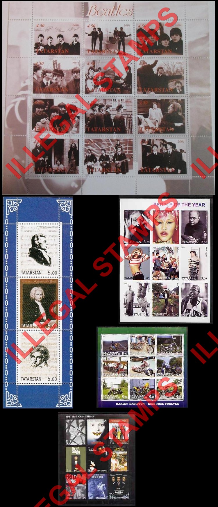 Republic of Tatarstan 2001 Counterfeit Illegal Stamps (Part 2) Republic of Tatarstan 2001 Counterfeit Illegal Stamps (Part 2)