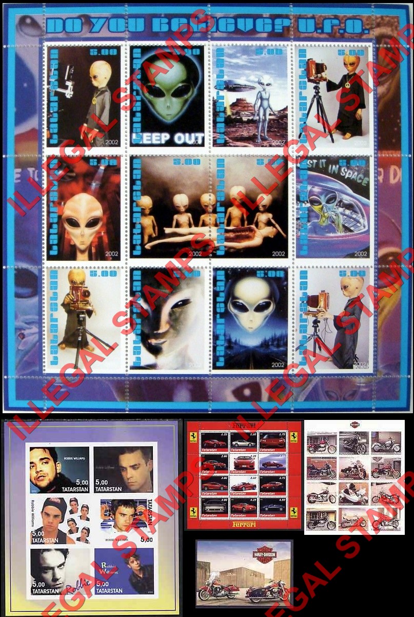 Republic of Tatarstan 2002 Counterfeit Illegal Stamps Republic of Tatarstan 2002 Counterfeit Illegal Stamps