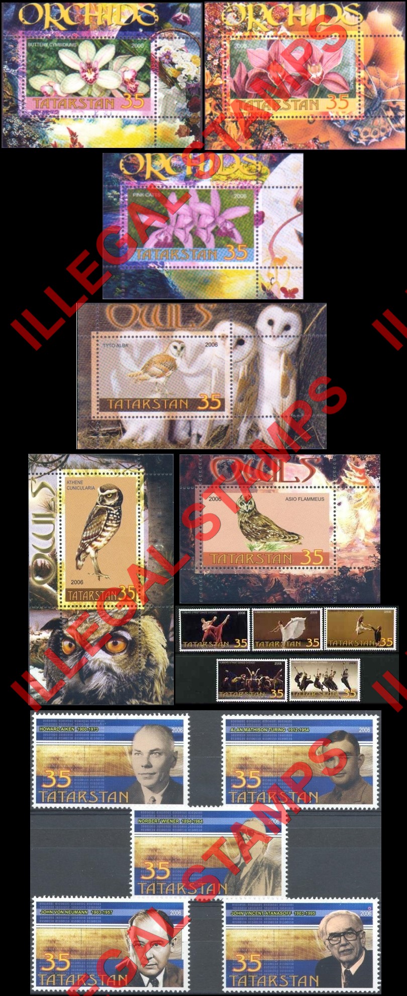 Republic of Tatarstan 2006 Counterfeit Illegal Stamps Republic of Tatarstan 2006 Counterfeit Illegal Stamps