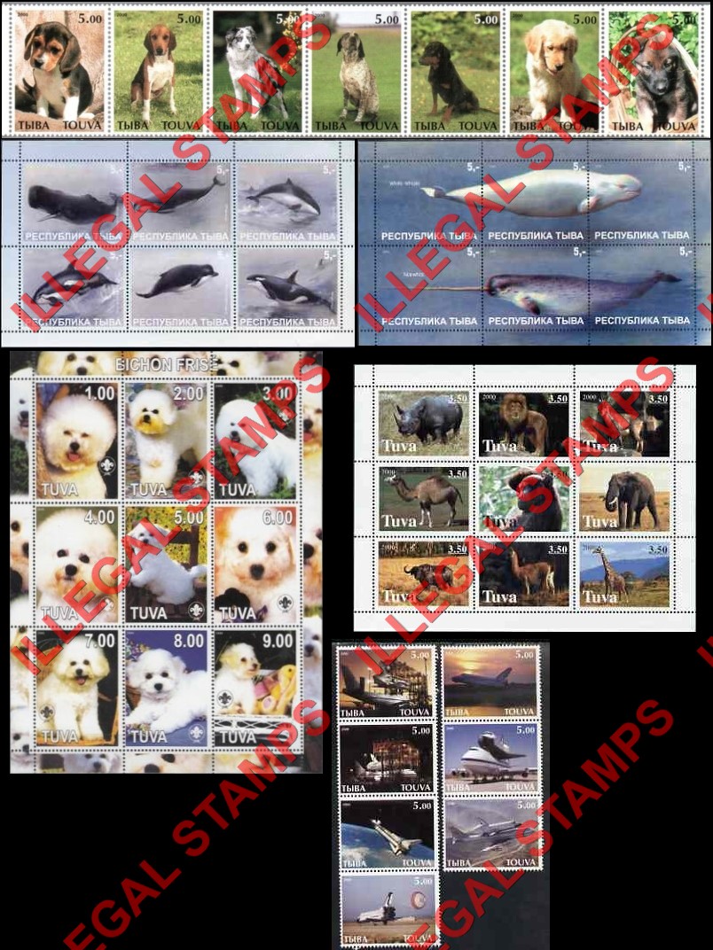 Republic of Tuva 2000 Counterfeit Illegal Stamps (Part 3) Republic of Tuva 2000 Counterfeit Illegal Stamps (Part 3)