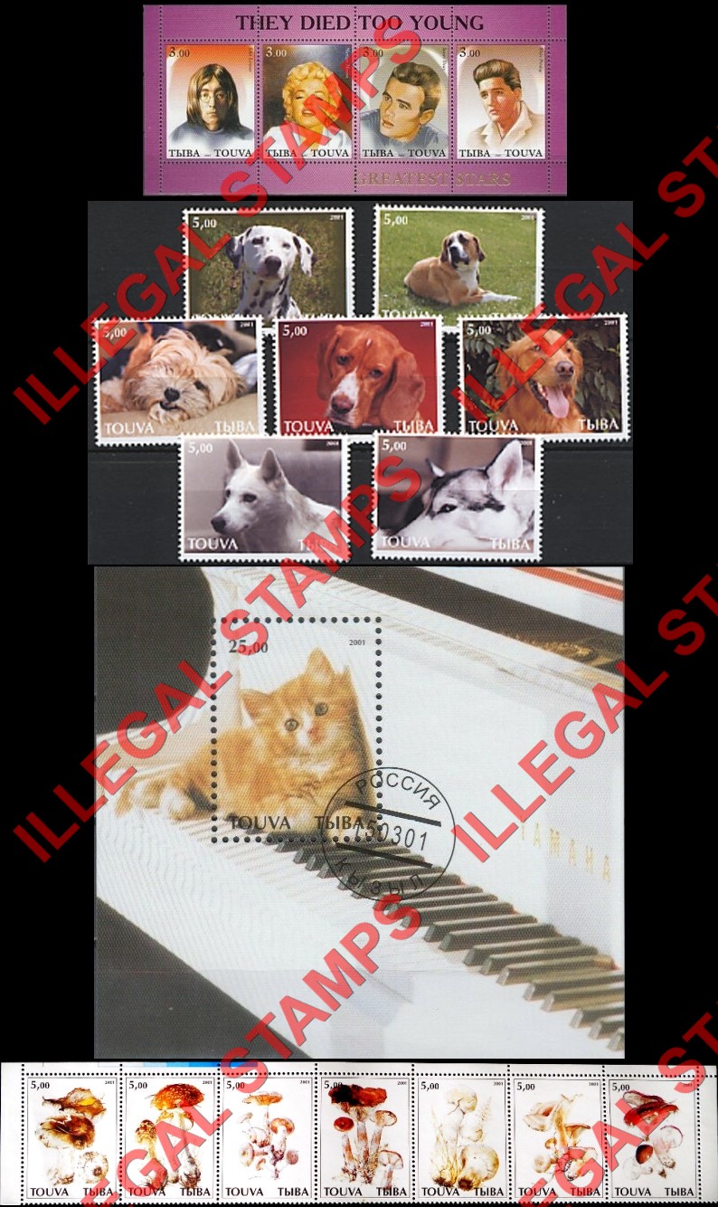 Republic of Tuva 2001 Counterfeit Illegal Stamps (Part 2) Republic of Tuva 2001 Counterfeit Illegal Stamps (Part 2)