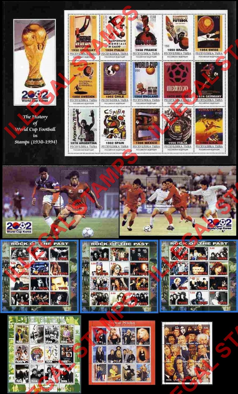 Republic of Tuva 2002 Counterfeit Illegal Stamps Republic of Tuva 2002 Counterfeit Illegal Stamps
