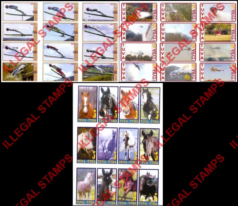 Republic of Tuva 2006 Eastern European Produced Counterfeit Illegal Stamps Republic of Tuva 2006 Eastern European Produced Counterfeit Illegal Stamps