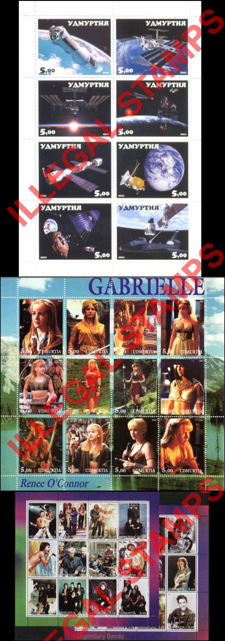 Republic of Udmurtia 2001 Counterfeit Illegal Stamps (Part 1) Republic of Udmurtia 2001 Counterfeit Illegal Stamps (Part 1)