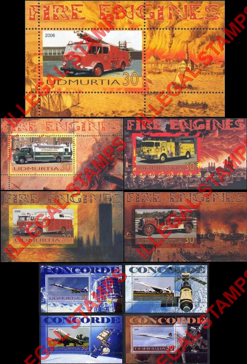 Republic of Udmurtia 2006 Counterfeit Illegal Stamps Republic of Udmurtia 2006 Counterfeit Illegal Stamps