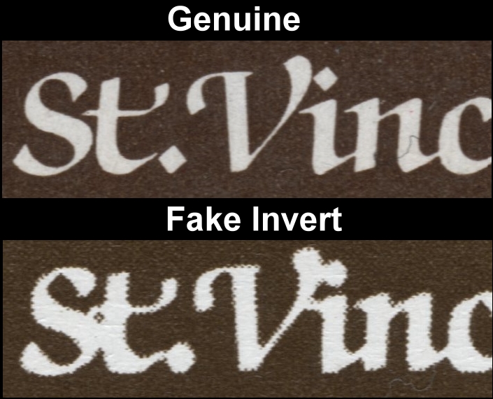 Saint Vincent 1982 Princess Diana 21st Birthday Fake with Original Comparison of the Fonts Saint Vincent 1982 Princess Diana 21st Birthday Fake with Original Comparison of the Fonts